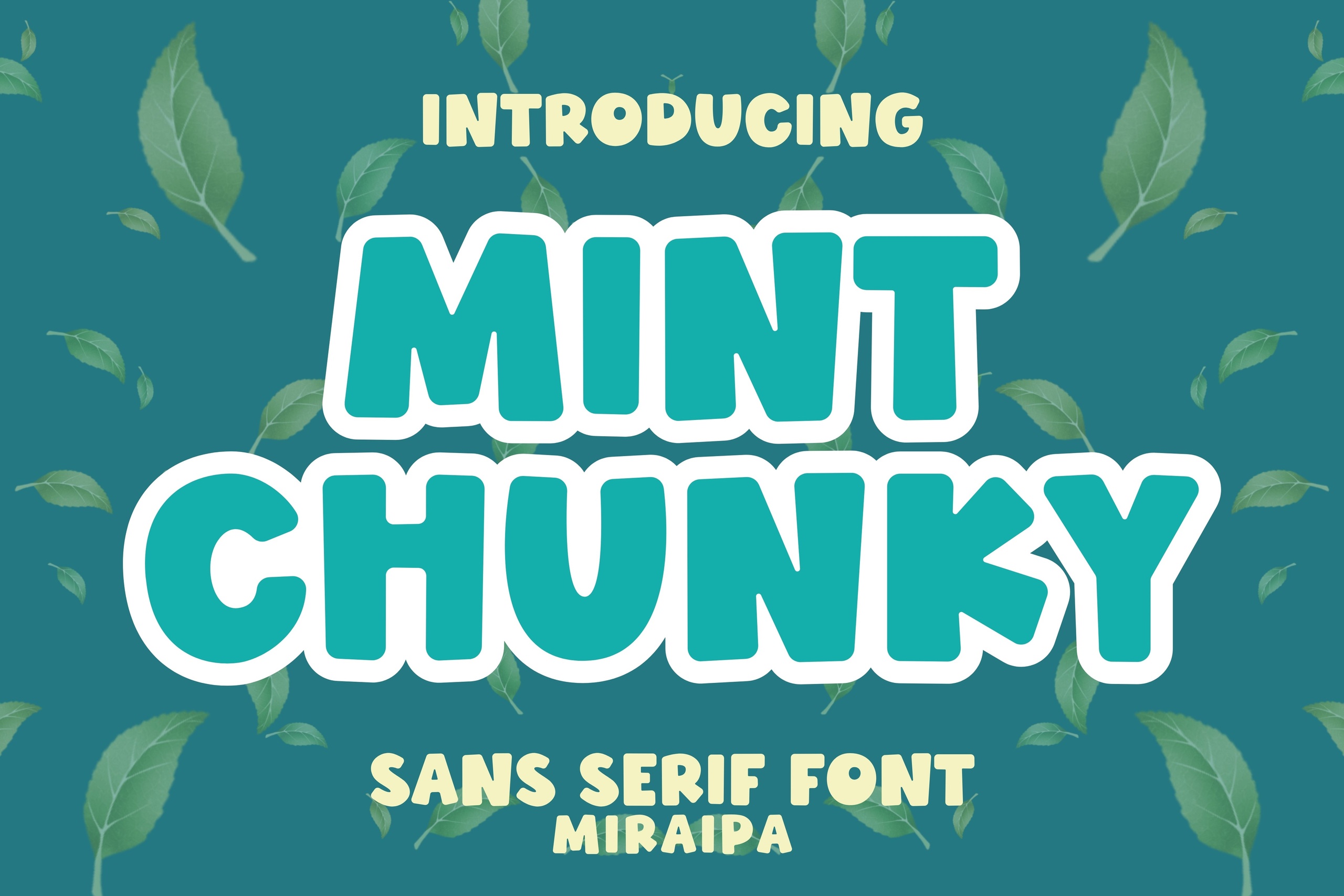 Ejemplo de fuente Mint Chunky Regular